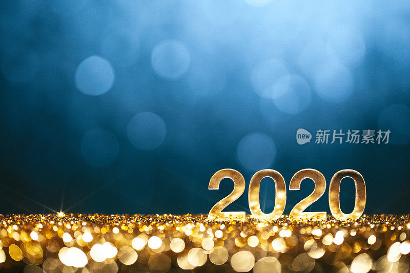 新年圣诞装饰2020 -金蓝色派对庆祝